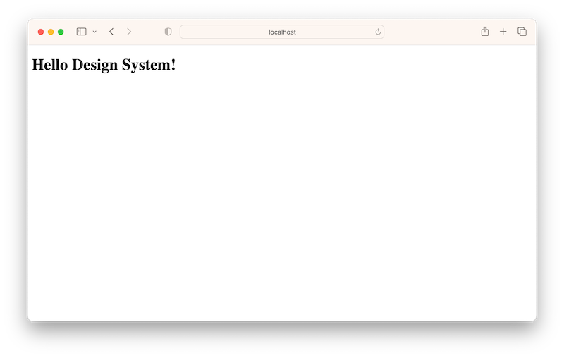 A Rails application showing Hello Design System!